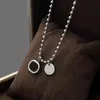 Necklace Jewelry high quality fashion ladies titanium steel hollow carved letter double pendant Earrings Fashions engagement