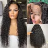 Long Curly Simulation Human Hair Wig Pre Plucked With Babyhair Deep Wave Full Lace Front Synthetic Wigs For Black women