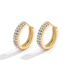 Hoop & Huggie Women CZ Zircon Round Small Earrings Trendy Circle Cartilage Hoops Gold Female Fashion Jewelry 2022