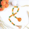 Ny Halloween Pumpa Trä Bead String Heminredning Träpärlor Hamp Rope Tassel Beaded Pendant Nordic Style Decoration EWB7797