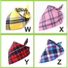 Dog Bandana Plaid Pet Checked Bib Scarf Justerbar Tvättbar Triangle Kerchiefs Handkerchiefs För Små Medium Valp Katt Bulk Tyg Hundar Valpar Grooming Gift