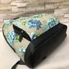Backpack Computer Schoolbag Handbag Shoulder Bag Fashion Top Quality Embossing Letter Cowhide Genuine Leather Flower Pattern Zippe292S