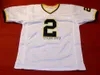 personnalisé CHARLES WOODSON MICHIGAN WOLVERINES BLANC JERSEY STITCHED ajouter n'importe quel numéro de nom