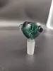 14mm verde grosso qualidade de vidro largo água bong cabeça parte titular tigela