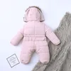 Donsjas Winterkleding Baby Baby Snowsuit Jongen Meisje Romper Jas Capuchon Jumpsuit Warme Dikke Outfit Kinderen Bovenkleding Kleding5639011