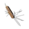 Portable Folding Knife Multifunctional Beer Bottle Opener Stainless Steel Phillips Screwdriver Scissors Wooden Handle Outdoor Tool