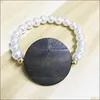 Perles, brins bracelets bijoux faits à la main artificiel laser gravé disque de bois étiré perles en bois bracelet élastique drop livraison 2021 IA