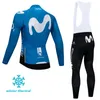 Yarış Setleri 2021 Erkek Kış Spor Polar Bisiklet Jersey Termal Önlük Pantolon Tayt Set Kitleri