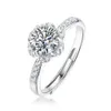 Ring 65mm 1 Ct Blooming Flower Excellent Cut Pass Diamond Test D Color Moissanite Rings for Women Princess