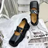Dress Shoes Spring And Summer Square-toe Thick-soled Mary Jane Women's Retro Leather Pendant Japanese Thick-heeled