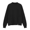 2021fw Sweater Men Women High Quality Solid Color Knit Sweatshirts Hem Metal Logo Slightly Oversized Streetwear