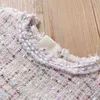 Sonbahar Bebek Kız Giysileri Zarif Prenses Custumes Katı Ceket + Elbise Çantası Çocuk Giyim Toddler Kıyafetler 210508