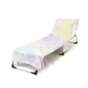 Tie-Dye Beach Chair Cover With Side Pocket Quick-drying Lounge Towel Covers Sun Lounger Sunbathing Garden dd441