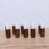 10 pcs 15 ml Portatile Nasale Spruzzatore Bottiglia Rinite Riutilizzabile Nebbia Fine Bottiglie Spray Vuote Marrone Pet 18R Iniezione Diretta Stor266e