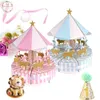 Big Heard Love Brand 8pcs Carrousel Boîte-cadeau Faveurs de mariage Party Baby Shower Souvenirs Boîte de bonbons Décorations de fête d'anniversaire Enfants 210326