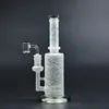 10 "Hookahs Glass Bong Dab Rig 14mm Quartz Banger Percolador Tubulação de Água Reciclador Bubbler Plataformas De Petróleo Fumar Tubos Bongs