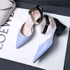 Women's High Heels Women's Buckle Thick Ankle Strap Shoes Mixed Color 2 9