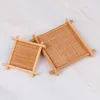 Mats & Pads Tea Accessories Coffee Cups Drinks Tools Bamboo Cup Mat Mug Table Placemats Handmade Kitchen Product