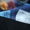 Autunno Arts Style Donna Manica lunga Colletto rovesciato Cappotto di jeans casual Patchwork Stampa Giacche vintage Femme M320 210512