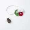 30Pcs/lot Christmas Handmade FOE Headband floral Bow Headbands with diamond For Kids Girls Hair Accessories wholesale