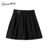 Yitimuceng 2 Piece Dresses for Women Vintage Plaid Pleated Ruffles Blouse and Skirt Long Sleeve Mini Shirt Harajuku Elegant Tops 210601