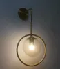 Lampade da parete Soggiorno minimalista nordico Lampada in vetro dorato Lampada da comodino Personalità Fagiolo magico Luce per camera da letto corridoio molecolare