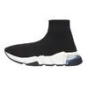 أحذية مصممة Triple S أحذية رياضية Sock SPEED المدربين للرجال النساء الدانتيل الأسود Clearsole Mens Mens Luxury