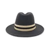 Erkekler Fedora Şapka Kadınlar Geniş Ağız Şapkalar Kadın Keçe Şapka Kadın Fedoras Adam Caz Panama Kap Erkek En Kapaklar Sonbahar Kış Moda Aksesuarları Toptan