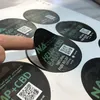 Etichetta adesiva personalizzata con sigillo per bottiglia di medicinale con codice QR Etichette a colori con coperchio in plastica stampata con logo circolare impermeabile