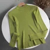 Kvinnors tröjor Autumn Knitting Sweater Pullovers Women Shirt Long Sleeve Tops Turtleneck Chic Woman Cloth Woman Casual Streetwear