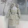 Dames Shiny Bright Leather Down Jacket Hooded Parka White Duck Coat Winter Dikke Warm Lange Bovenkleding 210430