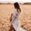 Vestido de renda de crochê para fotografia de maternidade, mulher grávida, vestido de renda para sessão de fotos, vestido de fotografia de gravidez, quimono