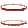 Belts Women Leather Belts Strap Skinny Waist Gold All Match Sashes Dresses White Red Black Orange Fashion 2020 Trending Belt G220301