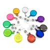 15 Colors ID holder card Key Badge cellphone straps Reels Round Solid Plastic Clip-On Retractable Pull Reel