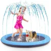 1.5 / 1.7Mペットスプリンクラーパッド夏の犬の遊びの冷却マットのプール水のスプレースプラッシュマット屋外の庭の噴水クールなおもちゃ211009