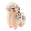 Porte-clés 667E Mignon Porte-clés Coton Doux Debout Alpaga Forme Porte-clés Chaîne Sac Bijoux Charme Pendentif Bourse Chaînes Accessoires282g