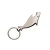 10pieces / parti 2021 Ny Rhinestone Shark Pendant Keychain Metal Animal CorksCrew Bottle Opener KeyRing Key Holder Inredningstillbehör