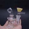 Mini 14mm Kobiece Szkło Bong Fajki Rury wodne Kolorowe Bongs Needy Mini Rury Dab Rigs Mała Bubbler Zlewka Recykling Rign