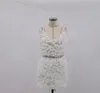 Casual Dresses 2022 Winter Luxury Party Feather Sequins Dress Women's Sexy Bodycon Club White Sleeveless Girl Mini Vintage