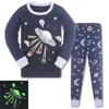 3-8T Arrivée Dinosaures À Manches Longues Pyjamas Coton Garçons Vêtements Ensembles pour La Maison Porter Enfant Vêtements De Nuit Enfants 210529