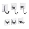 304 Brushed Stainless Steel Storage Rack Wall Hooks for Home Coats Hat Clothes Hanger Towel Keys Mounted Hooks