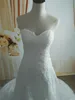 ZJ9137 2021 Abito bianco avorio a sirena senza schienale per le donne Abiti da sposa in pizzo bianco innamorato taglie forti