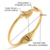 Fashion Cute Shape Stainless Steel Bracelets & Bangles For Women Titanium Three Colors Gold Ladies Bangle