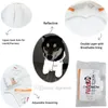 Pet Clothing Reflective Raincoat Water Proof Dog Apparel NASA US Flag Stylish Streetwear Outfit Hoodie for Dogs Cat Puppy Small Medium Large White 2XL