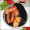 مطبخ مخبوزات ، بار لتناول الطعام Home Garden2pcs قابلة لإعادة الاستخدام غير القابل لللازداد مقلاة ، ورقة طبخ الطبخ Wok Pad Pad Bbq Babq Fasts Round Round