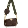 Bolsas crossbody 3 em 1 Bolsas femininas Bolsas de couro Clutch Mochila Carteira Moda Fannypack 44840 com caixa