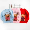 27kids Toddlers Baby Knitted Sweater Boys Girls Winter Clothes Children's Jumpers Tops Christmas Elk Pattern Pullovers Coat Y1024