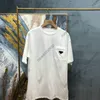 21SS yaz erkek t shirt Lüks mektup baskı t gömlek tasarımcı üçgen cep tişörtleri paris giysi kısa kollu t-shirt Gevşek tarzı
