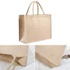 Opbergzakken 1pc Draagbare Jute Herbruikbare Tote Winkelen Tas Grocery Organizer Pouch Eco Vriendschappelijke Jute Grote Capaciteit Handtas