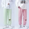 Męskie Solid Color Harem Spodnie Męskie Baggy Hip Hop Joggers Spodenki Koreański Styl Elastyczny Talia Running Sport Jogging Spodnie Mężczyzna Y0927